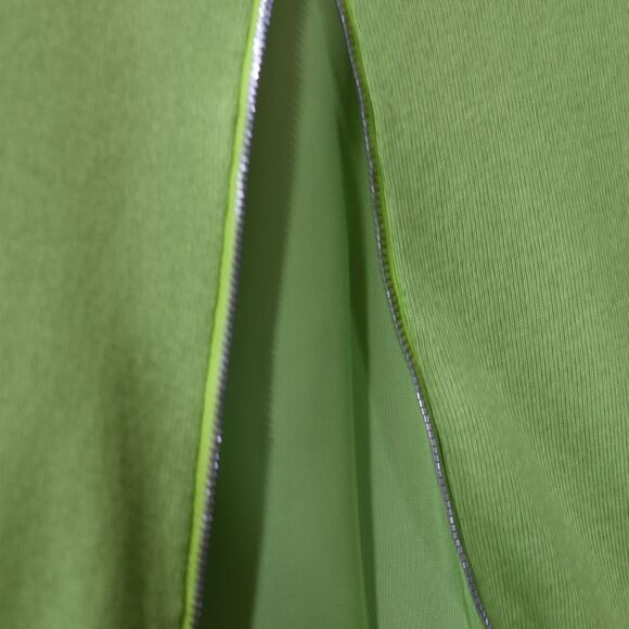 Kenneth Cole Lime Green Cardigan Exposed Zipper Sheer Back LG - Picture 3 of 16